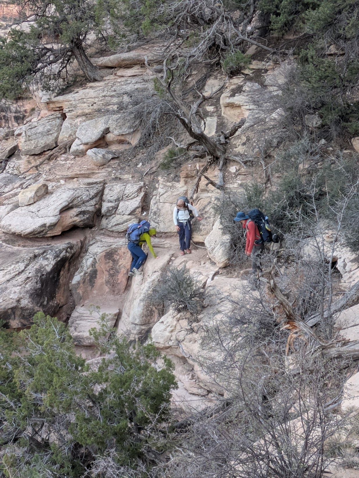 Climbing a mountain