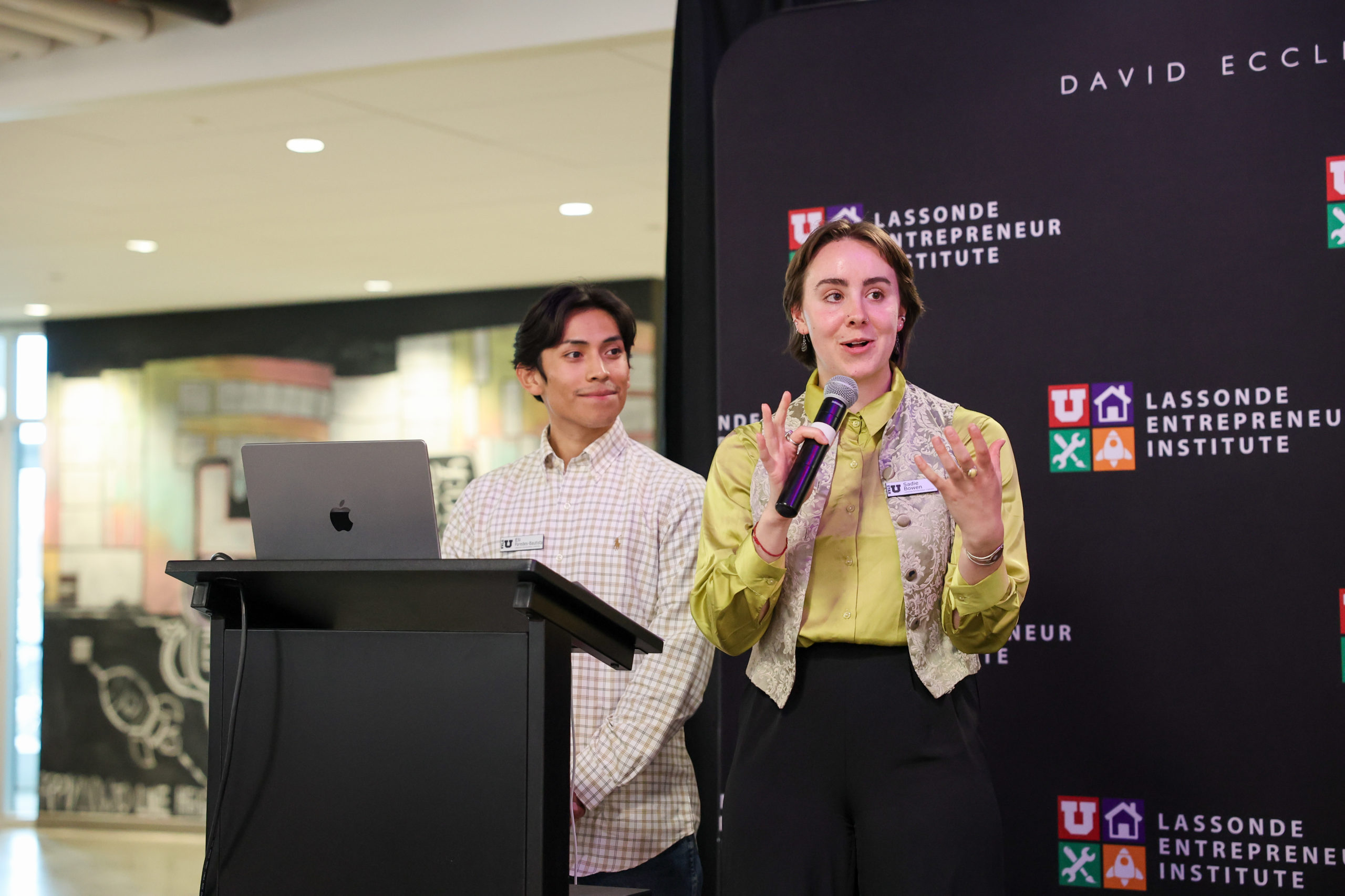 Me public speaking at the UEC event.